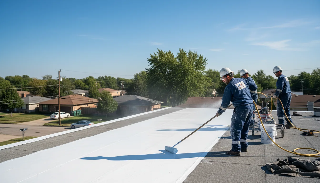 Commercial roof coating in Sterling, MA near me